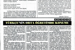 20. Türkçenin Orta Öğrenimdeki Konumu Mart 1995